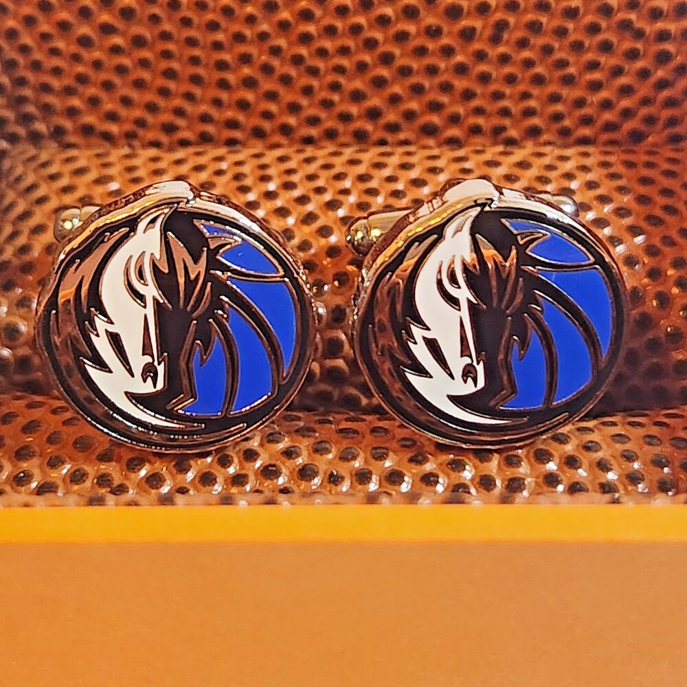 Dallas Mavericks NBA Cufflinks Cufflinks Inc Enamel Silver Tone w/ Box
